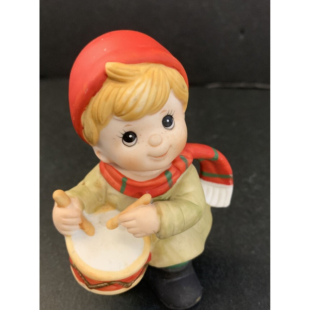 Three Homco Christmas Bisque Children Figures 5106 - Picture 4 of 10